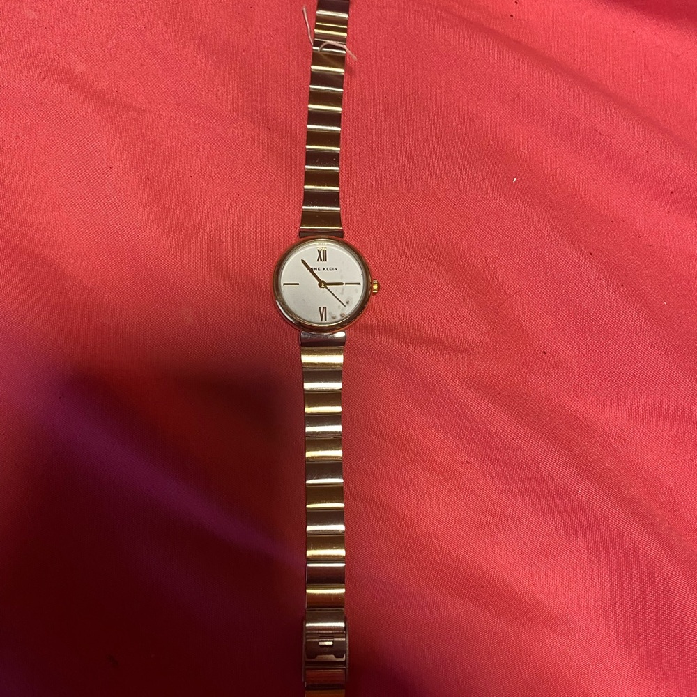 Anne Klein Gold and White Women's Watch